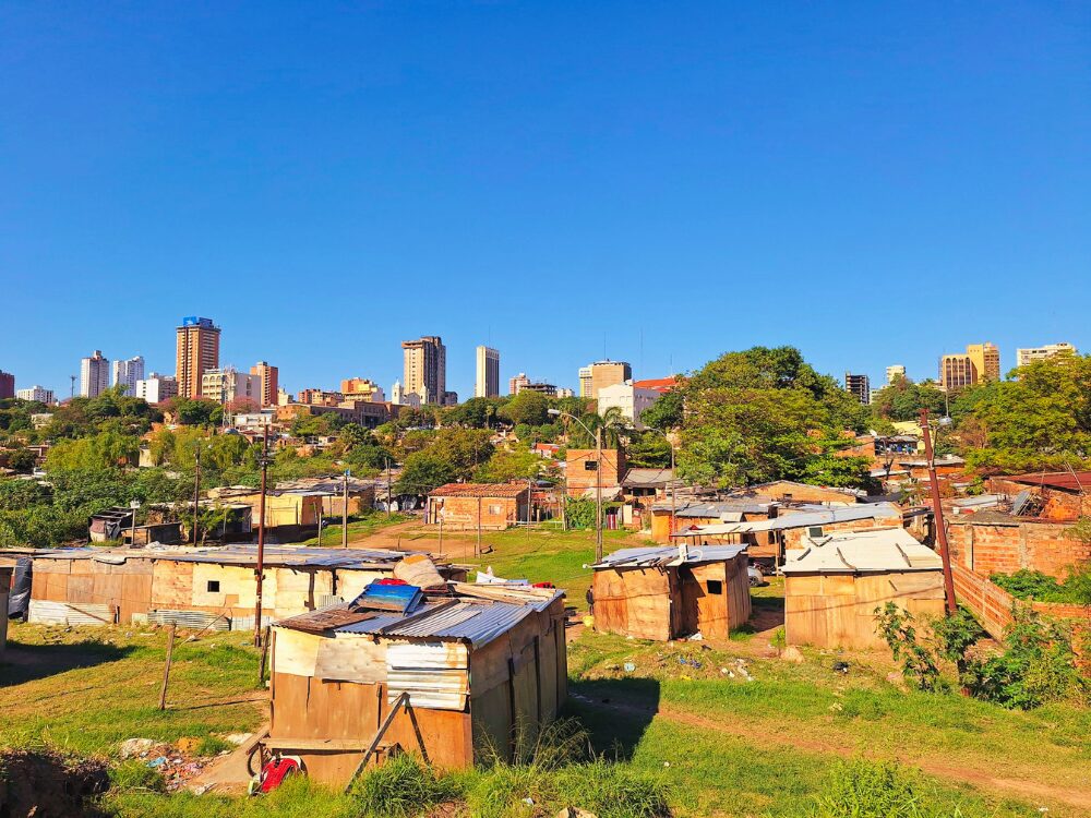 パラグアイのアスンシオンにあるスラム街